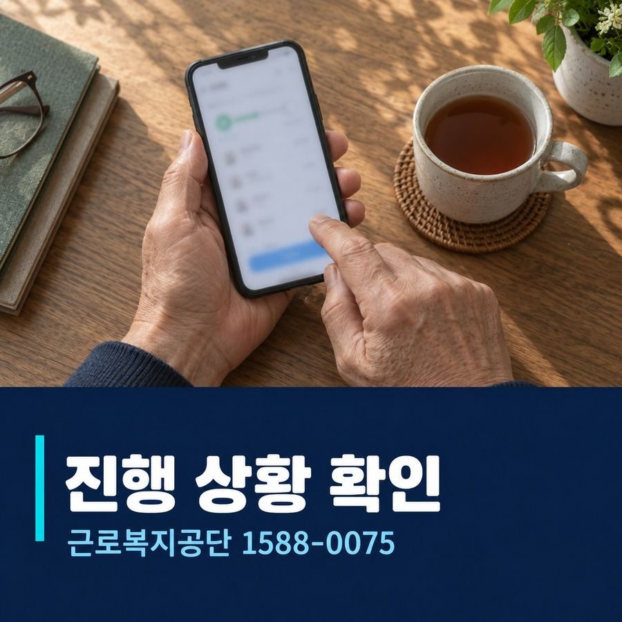 진행 상황 확인 - 근로복지공단 1588-0075