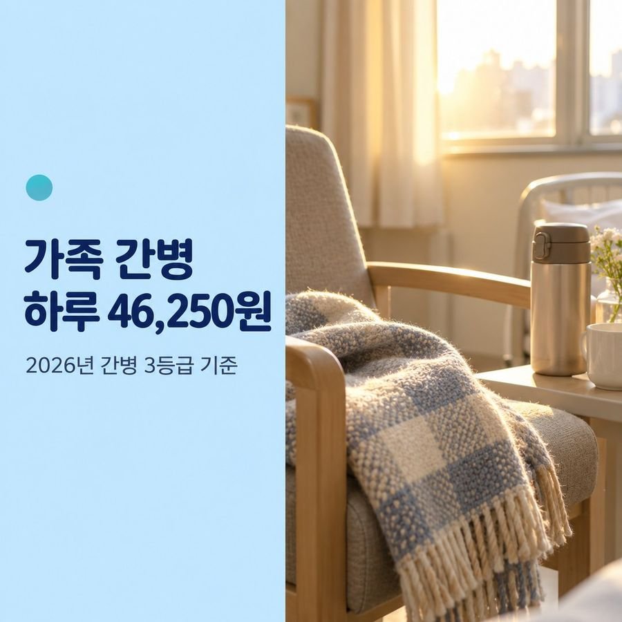 가족 간병 하루 46,250원 - 2026년 간병 3등급 기준