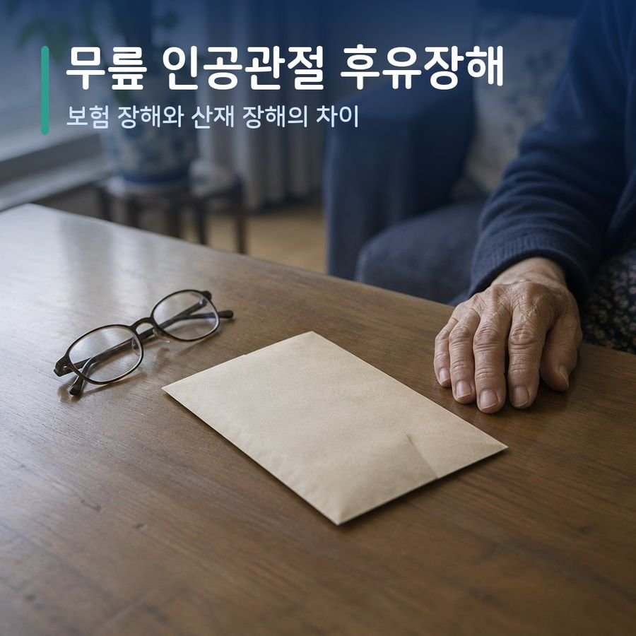 무릎 인공관절 후유장해 - 보험 장해와 산재 장해의 차이