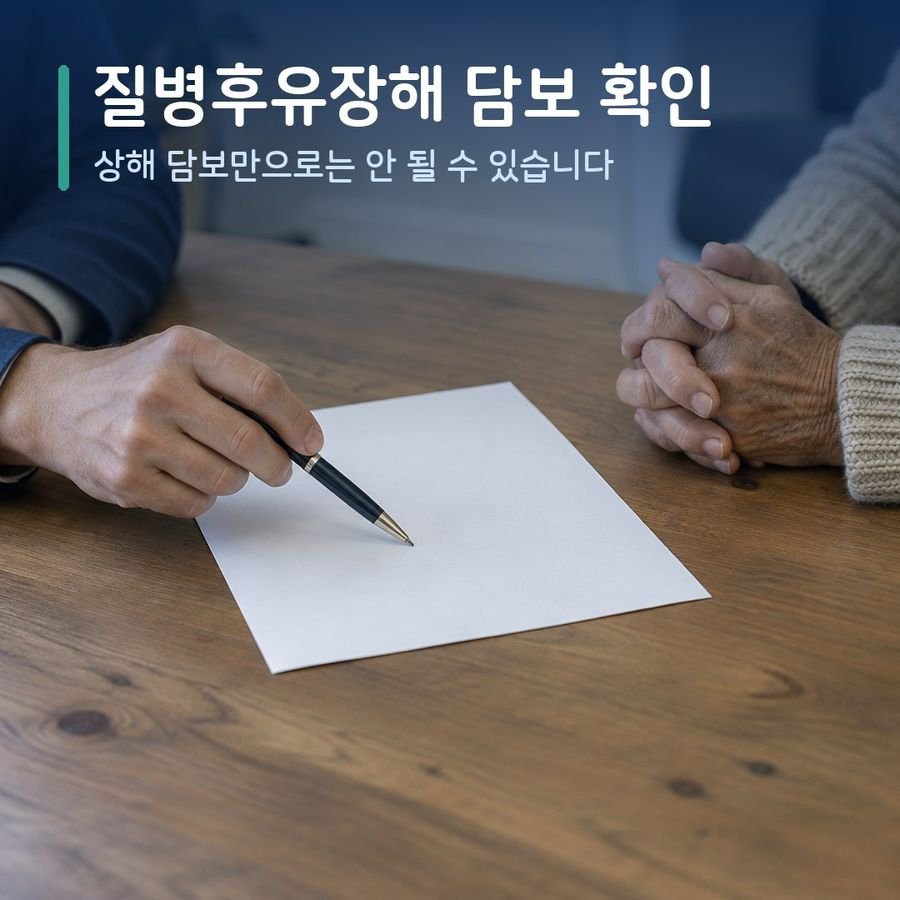 질병후유장해 담보 확인 - 상해 담보만으로는 안 될 수 있습니다