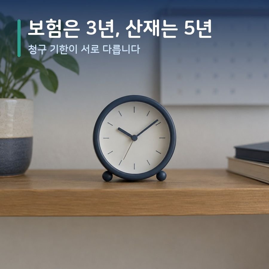 보험은 3년, 산재는 5년 - 청구 기한이 서로 다릅니다
